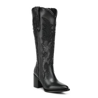 Cuadra Cowhide Boot Black Tall CC337