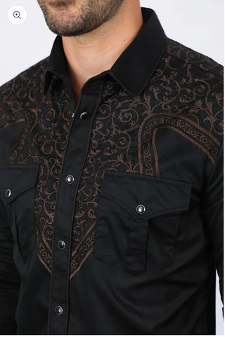 Platini Black Embroidery-
