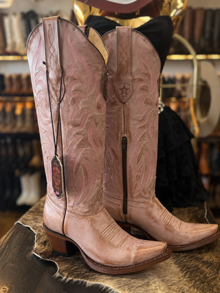 Dusty Pink Snip Toe Tall - Los Altos Boots