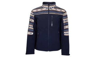 Hooey Softshell Jacket Navy Full Zip Serape