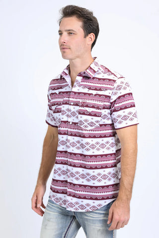 Platini Pearl Snap Aztec Red
